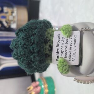 Positive Broccoli Affirmation Crochet Figurine